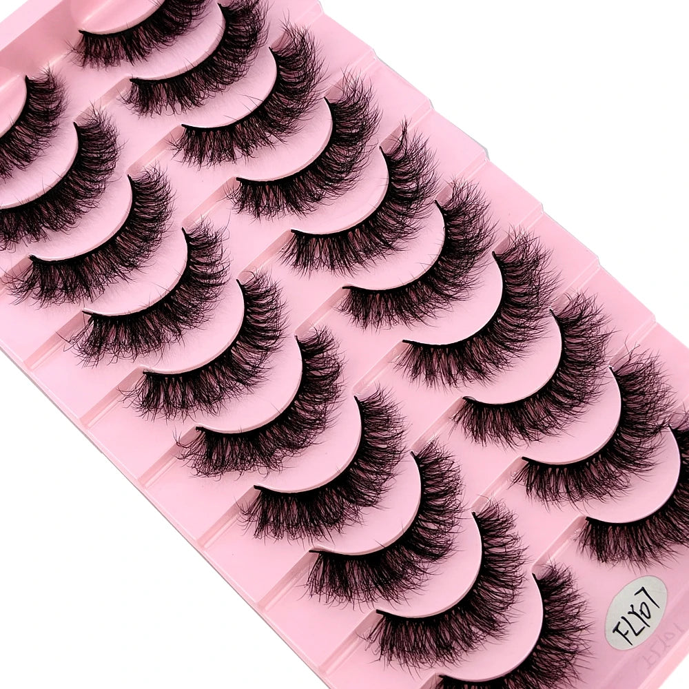 10 Pairs Fake Eyelashes Handmade