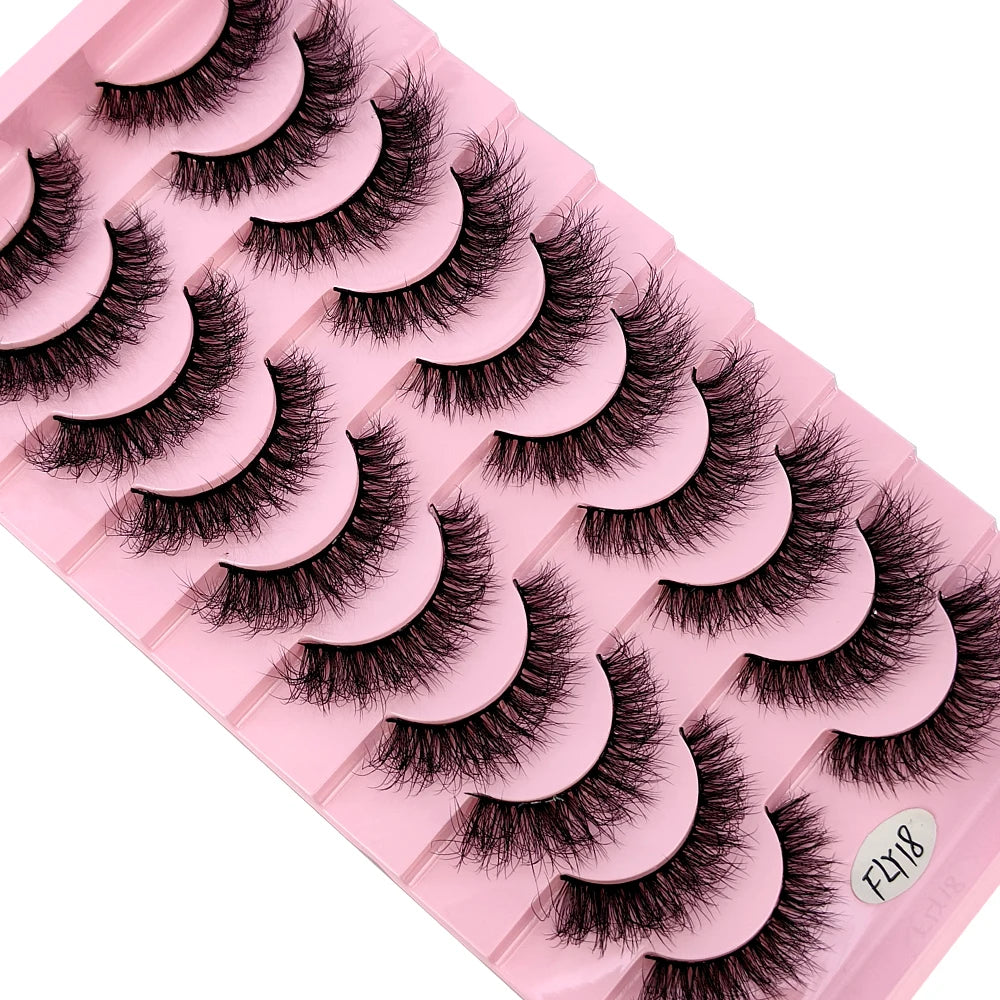 10 Pairs Fake Eyelashes Handmade