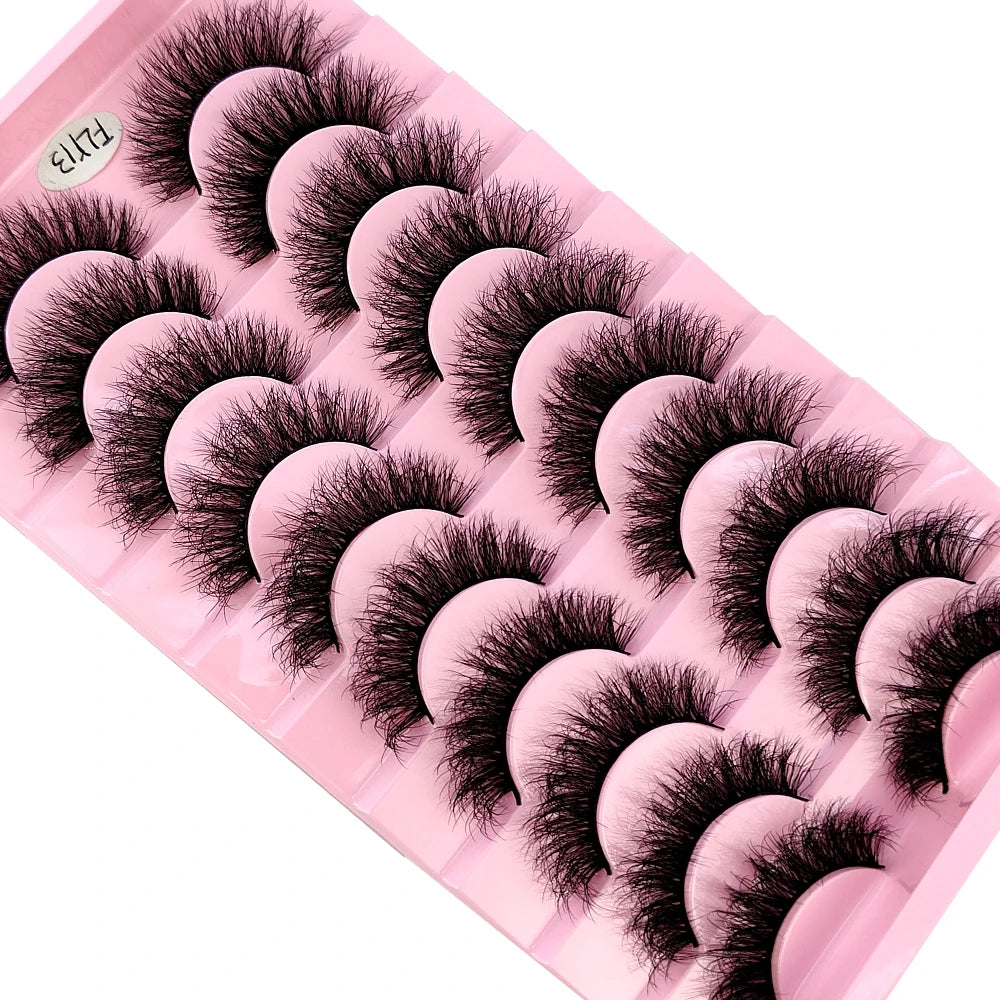 10 Pairs Fake Eyelashes Handmade