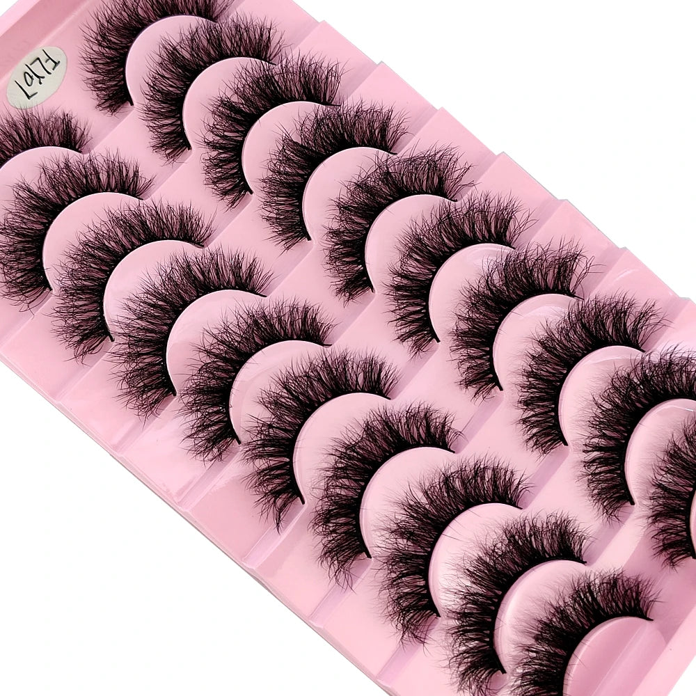 10 Pairs Fake Eyelashes Handmade