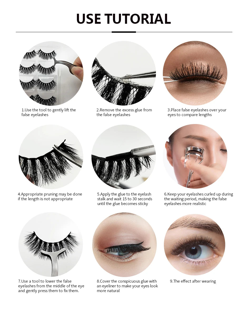 3/10 pairs Natural Lashes