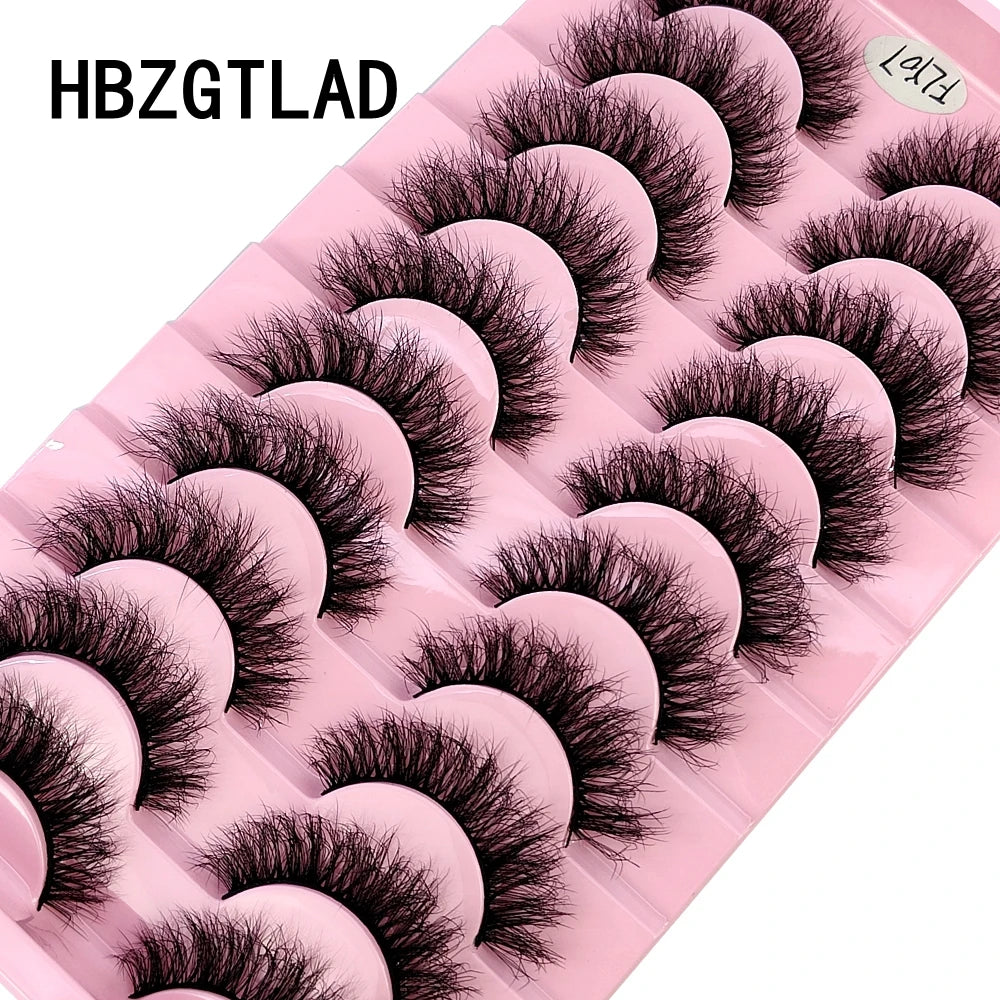 10 Pairs Fake Eyelashes Handmade