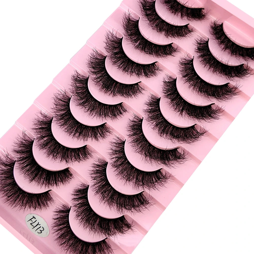 10 Pairs Fake Eyelashes Handmade