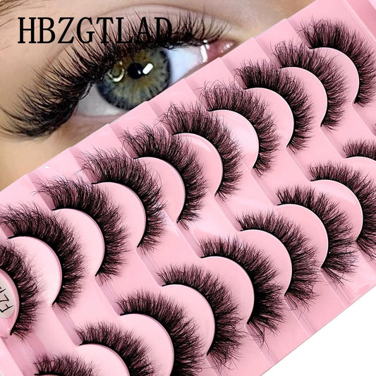 10 Pairs Fake Eyelashes Handmade