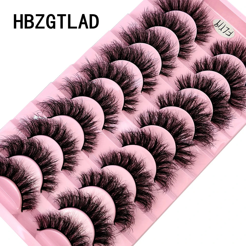 10 Pairs Fake Eyelashes Handmade