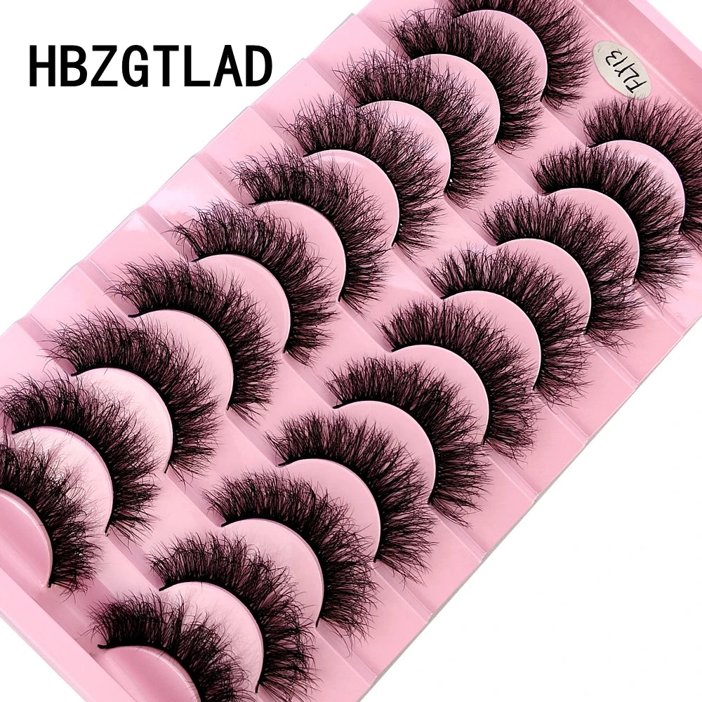 10 Pairs Fake Eyelashes Handmade