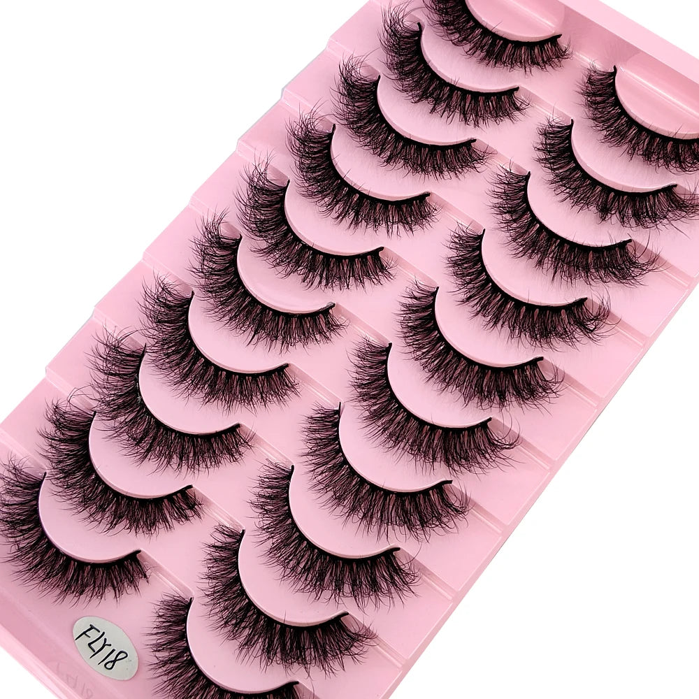 10 Pairs Fake Eyelashes Handmade