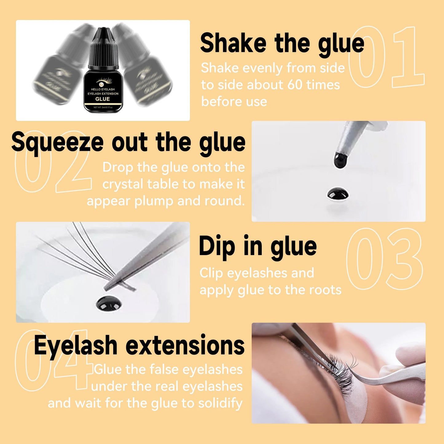 Fast Drying Strong False Eye Lash Extension Glue