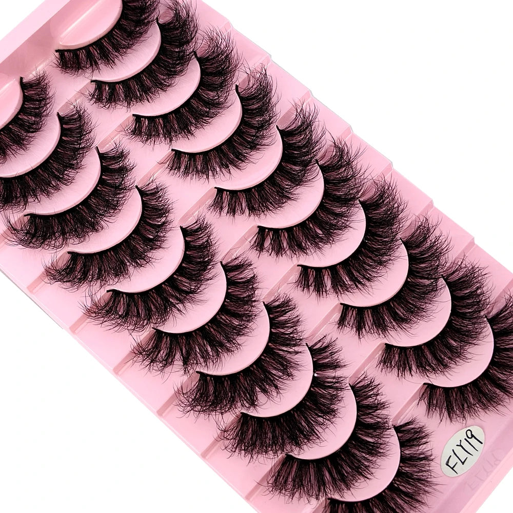 10 Pairs Fake Eyelashes Handmade