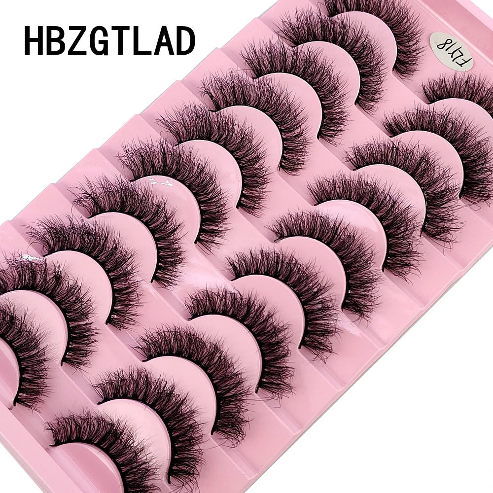 10 Pairs Fake Eyelashes Handmade