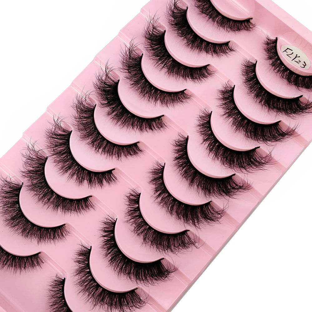 10 Pairs Fake Eyelashes Handmade