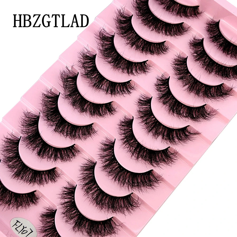 10 Pairs Fake Eyelashes Handmade