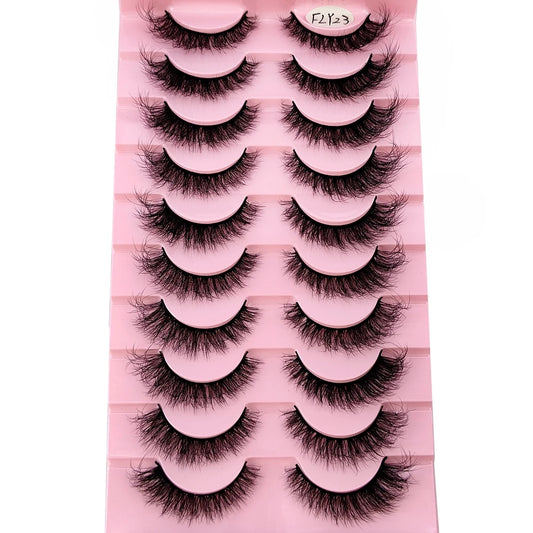 10 Pairs Fake Eyelashes Handmade