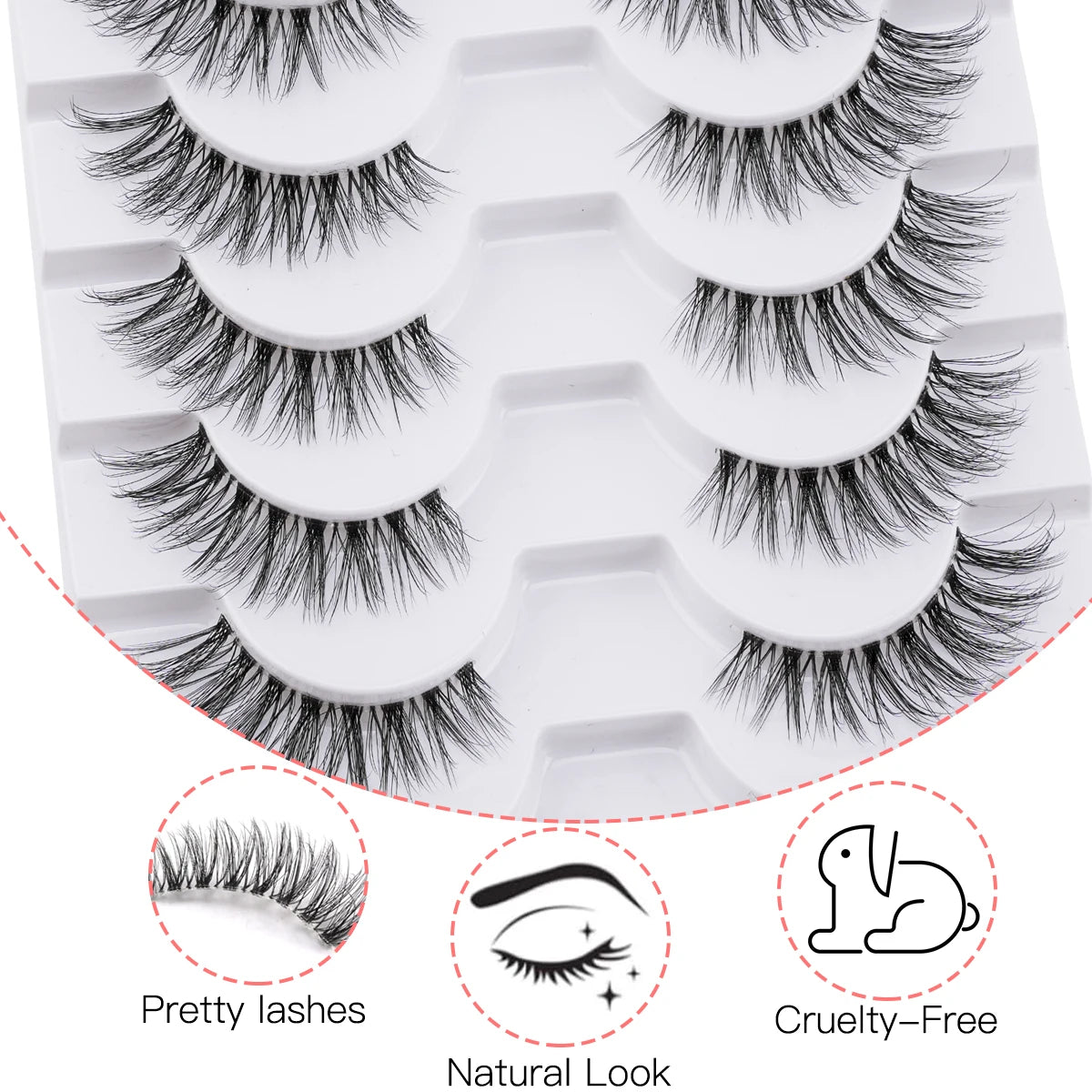 3/10 pairs Natural Lashes