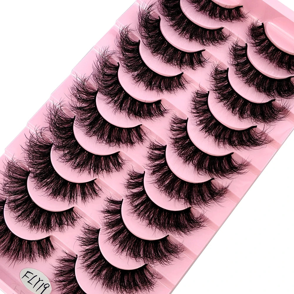 10 Pairs Fake Eyelashes Handmade
