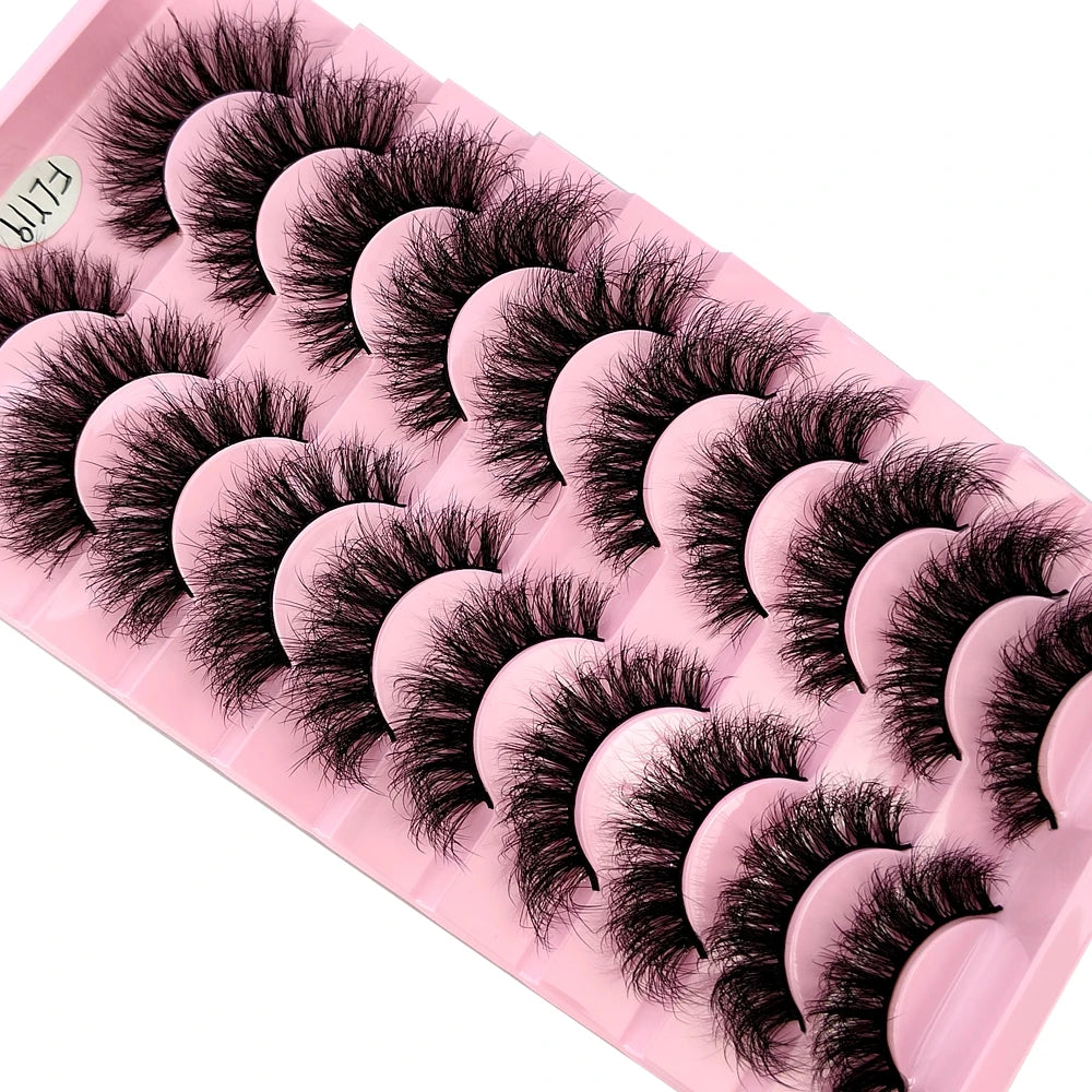 10 Pairs Fake Eyelashes Handmade