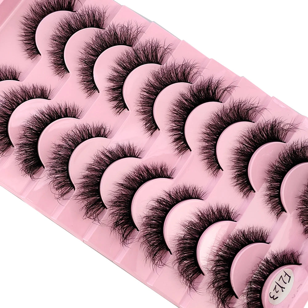 10 Pairs Fake Eyelashes Handmade
